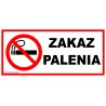 Naklejka 22x10cm - zakaz palenia